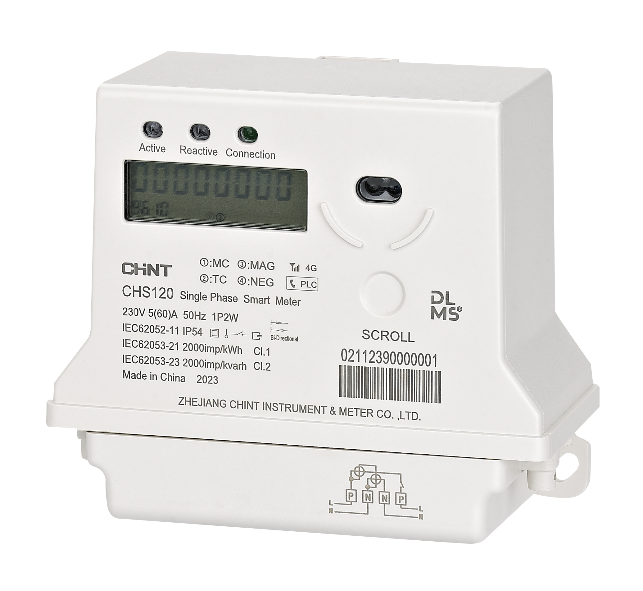 CHS120-p-Single Phase Meter-Studio Image-3